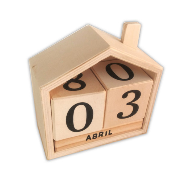 Calendario casita dados castellano personalizado